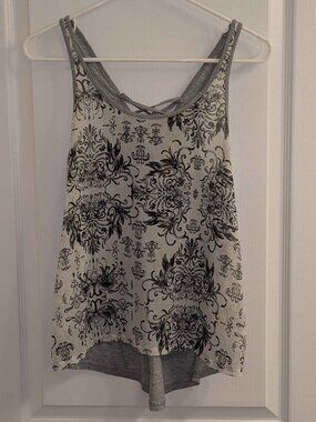 translucent tie-back tank top